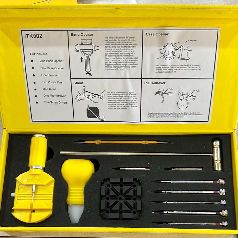 Invicta Bright Yellow Watch Repair Kit